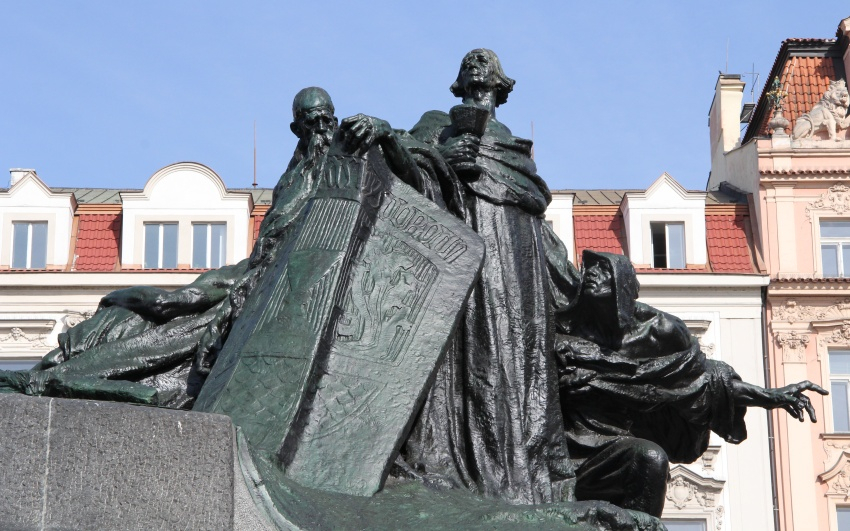 Ladislav Šaloun, monument of master Jan Hus on Old Town Square in Prague