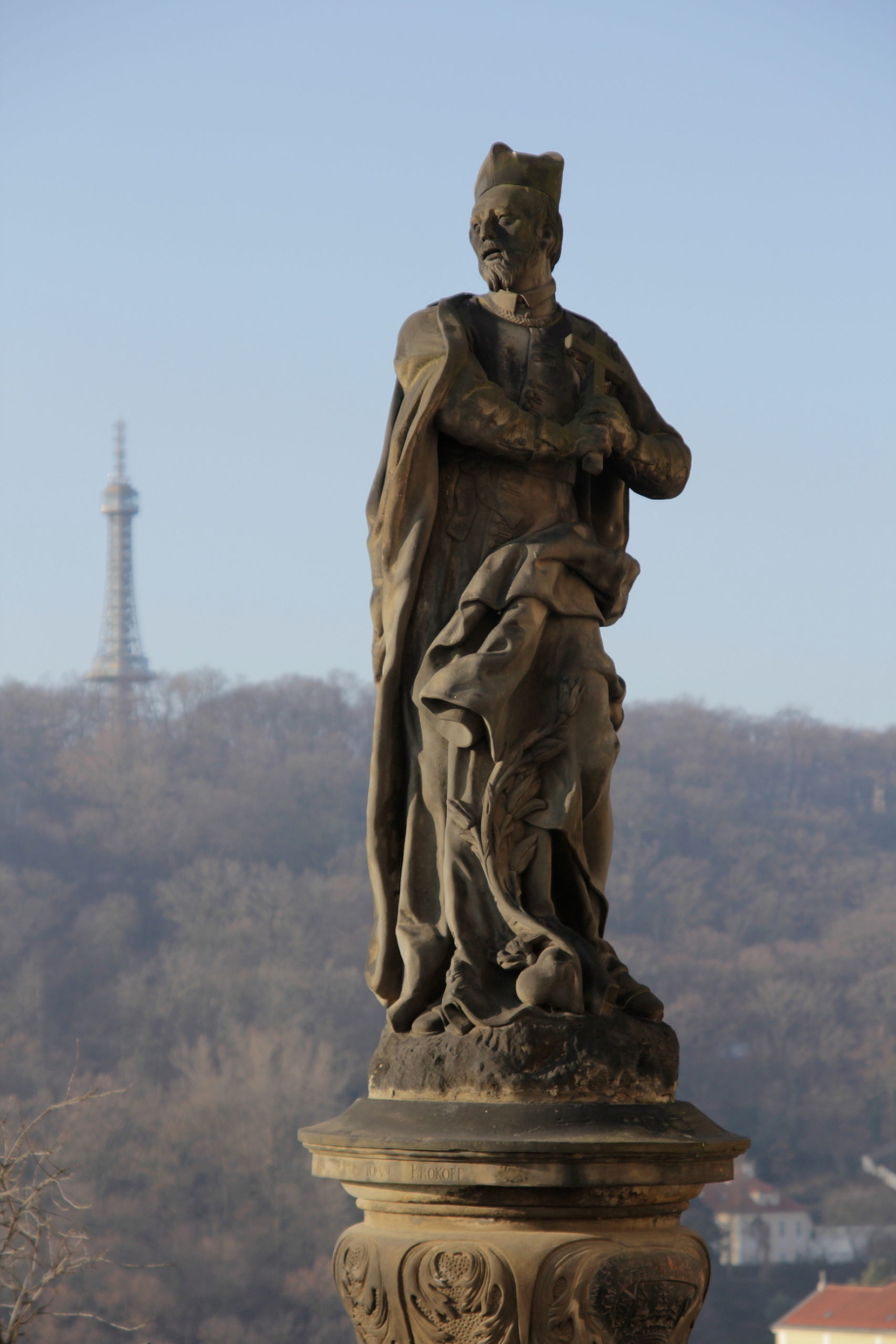 Statue of St Philip Neri, Prague Castle Ramp – before restoration