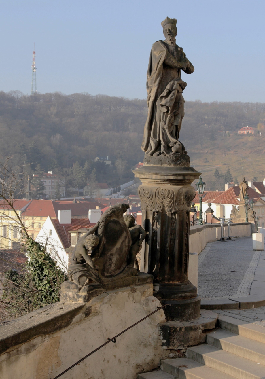 Statue of St Philip Neri, Prague Castle Ramp – before restoration