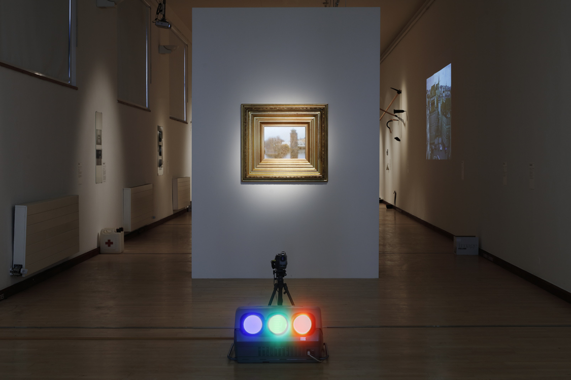 view to the exhibition Tomáš Ruller: Perform Made – Sustainable Flashbacks, Municipal Library, 2nd floor, 2018. Photo by Martin Polák