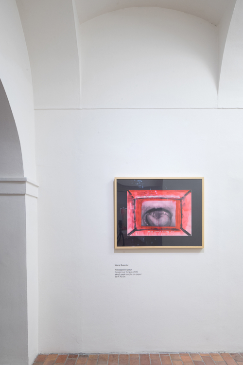 view to the exhibition The Reunion of Poetry and Philosophy / Zhang Xiaogang & Wang Guangyi, Stone Bell House, 2018. Photo by Tomáš Souček