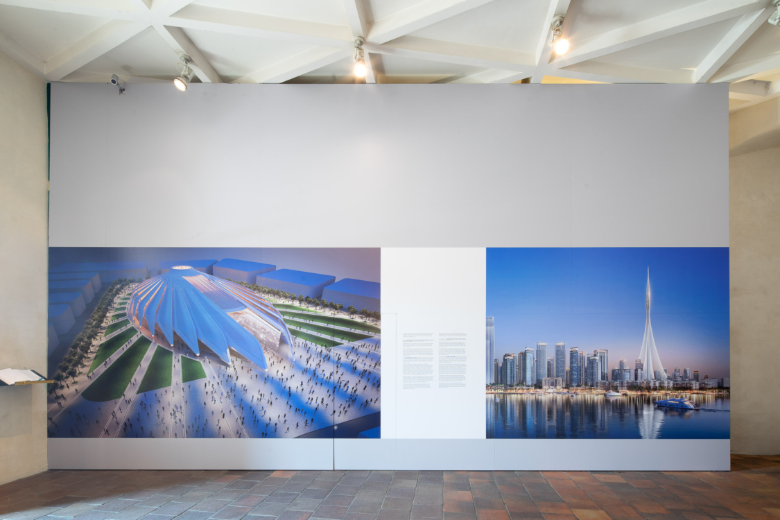 view to the exhibition Santiago Calatrava: Art and Architecture, Stone Bell House, 2018. Photo by Tomáš Souček