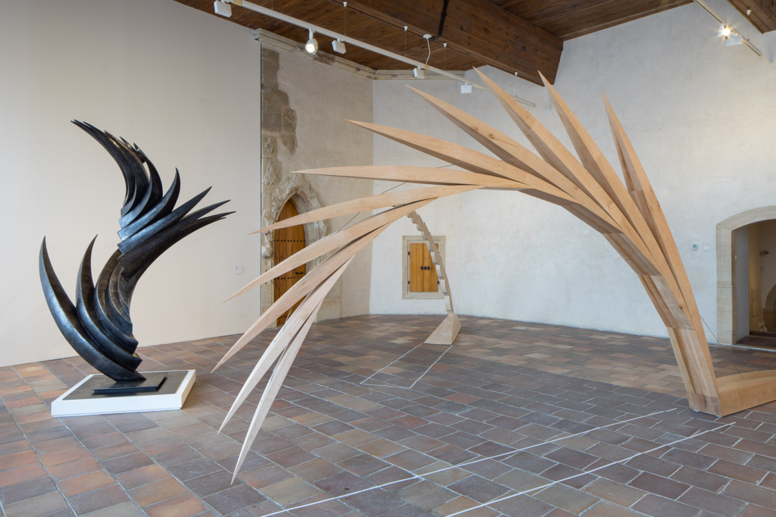 view to the exhibition Santiago Calatrava: Art and Architecture, Stone Bell House, 2018. Photo by Tomáš Souček