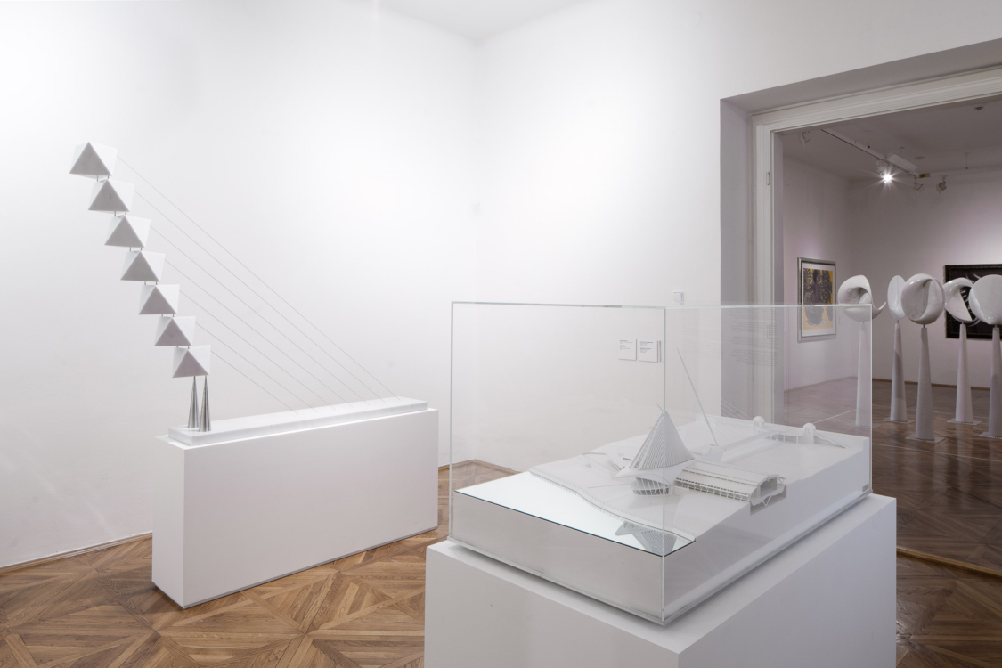 view to the exhibition Santiago Calatrava: Art and Architecture, Stone Bell House, 2018. Photo by Tomáš Souček