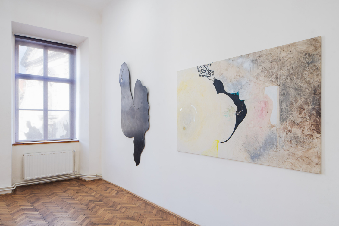 view to the exhibition Sráč Sam: The Difference is in the Question, Colloredo-Mansfeld Palace, 3rd floor, 2018. Photo by Tomáš Souček