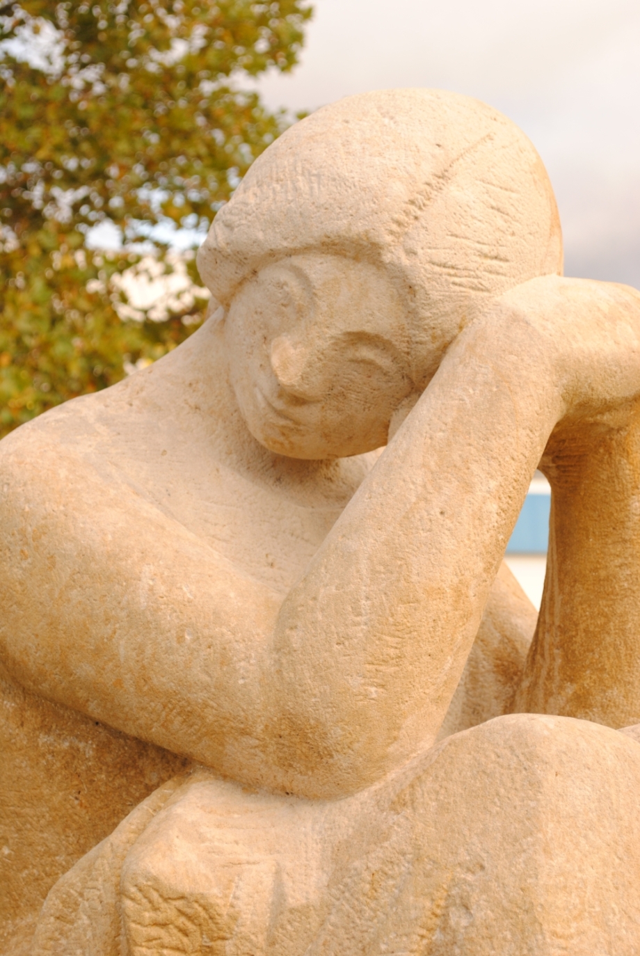 Lubomír Růžička, The Sitting Girl – detail, 1984 – after restoration