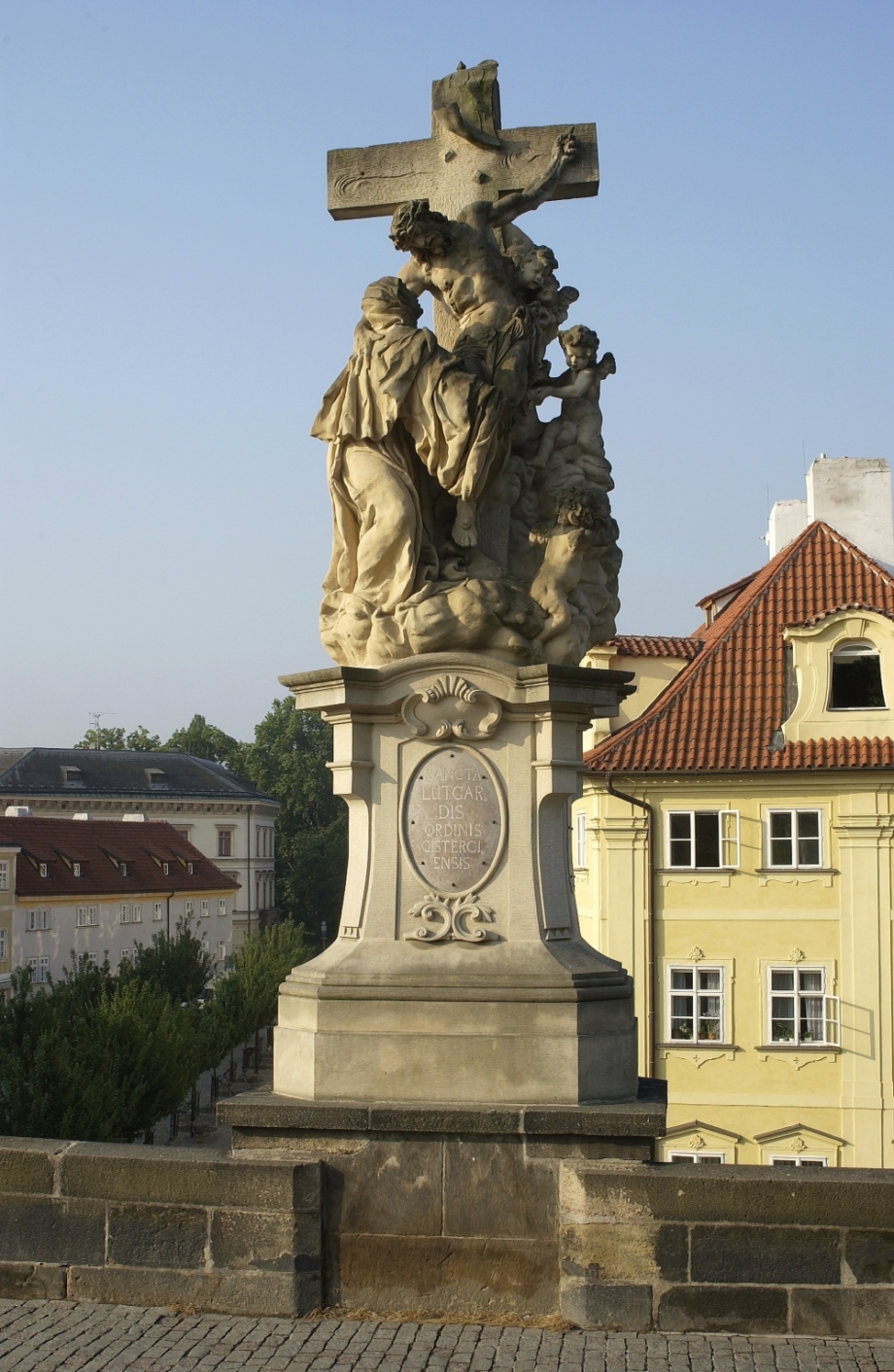 Statue of St. Lutgardis – before restoration, Charles Bridge