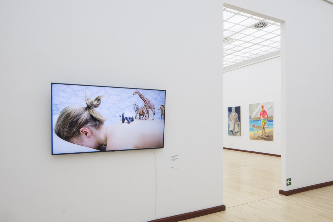 view to the exhibition No Art Today? – New Acquisitions from the Collections of Prague City Gallery, Municipal Library, 2nd floor, 2021. Photo by Tomáš Souček