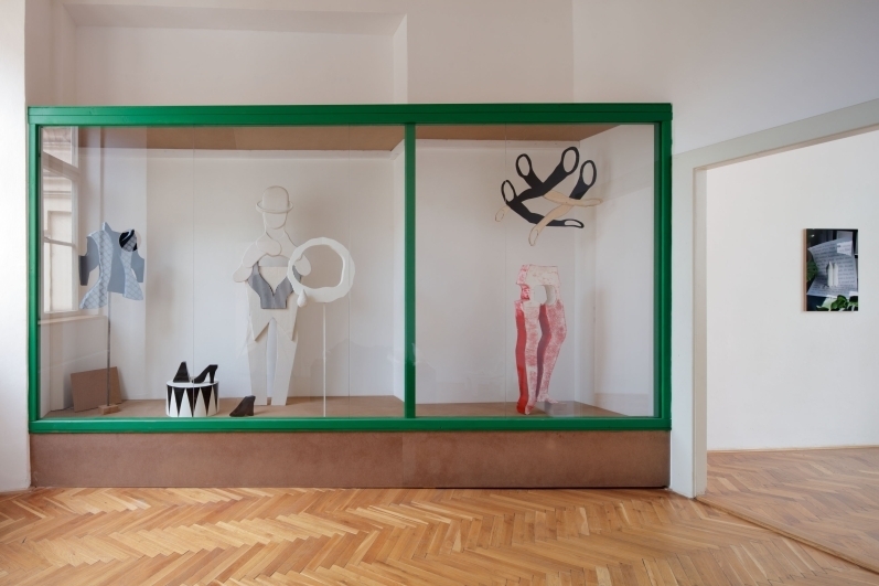 view to the exhibition Medium: Figure, Colloredo-Mansfeld Palace. Photo by Martin Polák