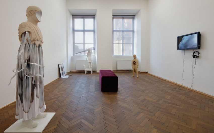 view to the exhibition Medium: Figure, Colloredo-Mansfeld Palace. Photo by Martin Polák