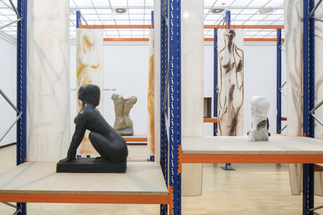 view to the Ivan Meštrović (1883–1962) / Sculptor and Citizen of the World exhibition, Municipal Library, 2nd floor, 2022. Photo by Tomáš Souček