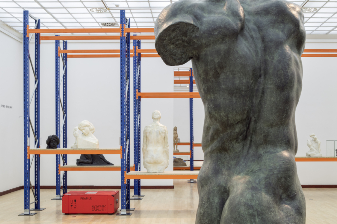 view to the Ivan Meštrović (1883–1962) / Sculptor and Citizen of the World exhibition, Municipal Library, 2nd floor, 2022. Photo by Tomáš Souček