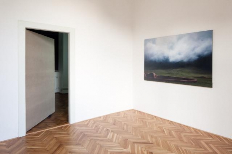 view to the exhibition Jakub Jansa: Engstligenalp, Coloredo-Mansfeld Palace, 2014. Photo by Tomáš Souček