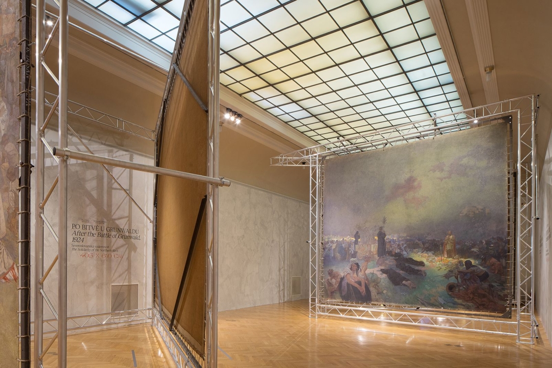 view to the exhibition of Alfons Mucha: The Slav epic, The Municipal House, 2018. Photo by Tomáš Souček