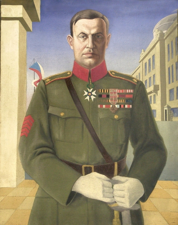 Sándor Bortnyik, Portrét generála Radola Gajdu, 1924, olej na plátně, 85×67 cm, Východoslovenské múzeum