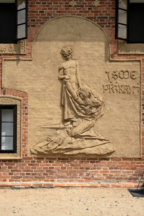 relief on the František Bílek House in Chýnov. Photo by Oto Palán