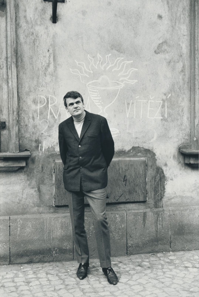 Gisèle Freund, Milan Kundera at the 5th congress of Czech writers in Prague, 1967, Photo by Gisèle Freund/IMEC/Fonds MCC