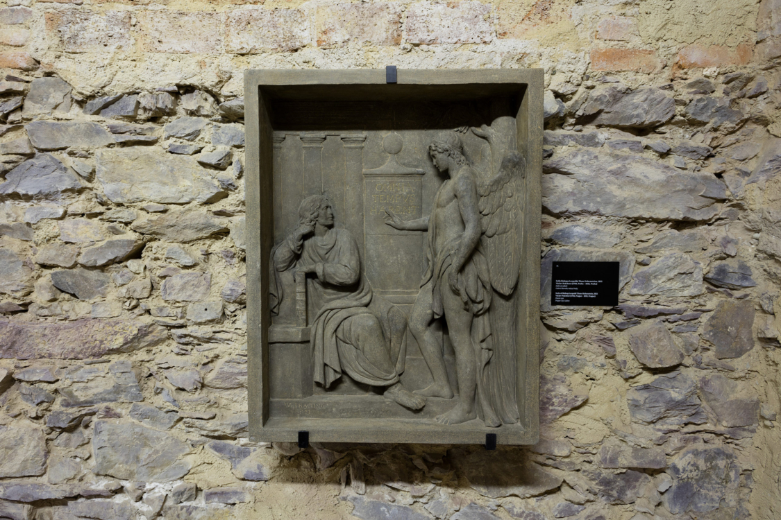 view into the exhibition Stone Treasures from Prague Gardens, Troja Château, 2018. Photo by Jiří Thýn