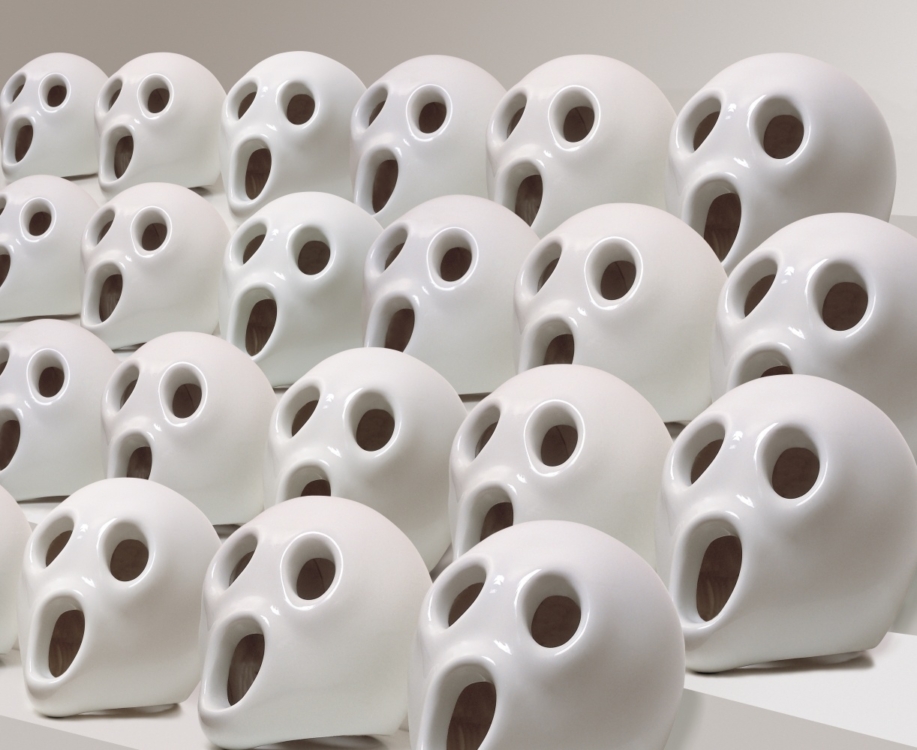Jiří Černický, First Mass-Produced Schizophrenia, 1998, laminate, acrylic varnish, foam rubber, textile