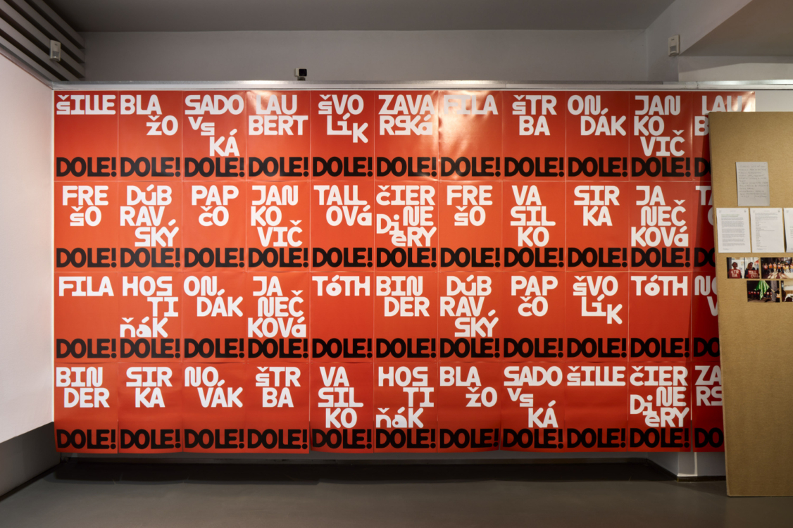 pohled do výstavy Slobodná národná galéria. Popis jedného zápasu, GHMP Dům fotografie, 2026. Foto Jan Kolský