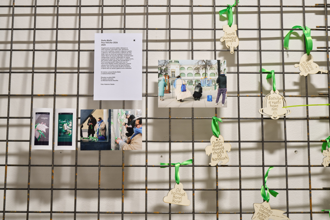 pohled do výstavy Slobodná národná galéria. Popis jedného zápasu, GHMP Dům fotografie, 2026. Foto Jan Kolský