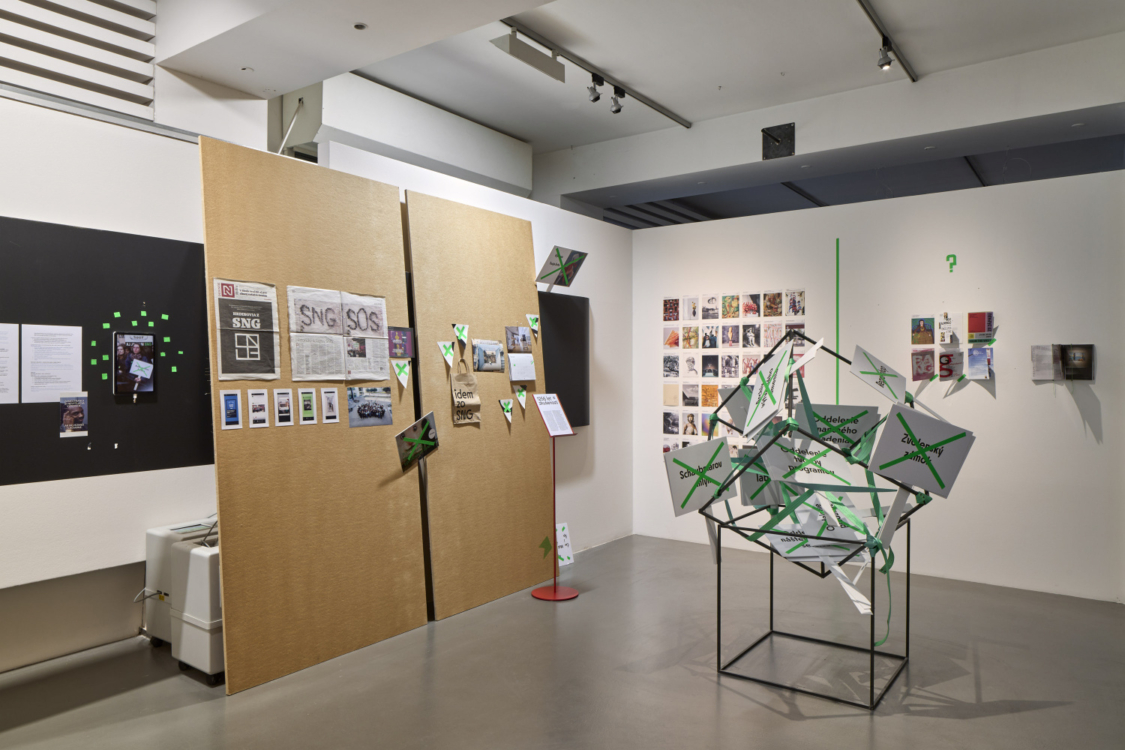 view to the Free National Gallery. Description of a Struggle exhibition, GHMP Dům fotografie, 2026. Photo by Jan Kolský
