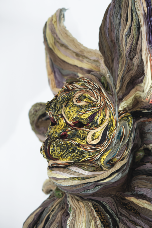 Dominik Styk Naked Roots, 2024, fabric, PVC, wire, 50×50×30 cm