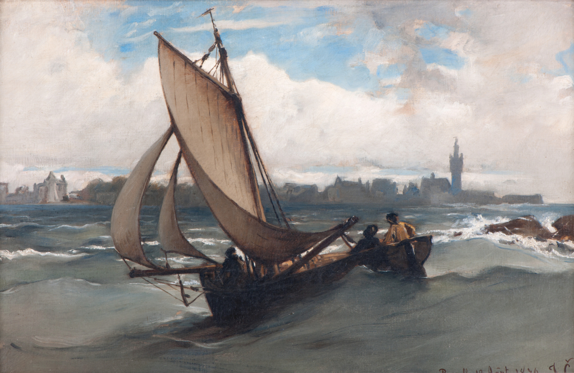 Jaroslav Čermák, Marine Scene at Roscoff, 1870, Prague City Gallery
