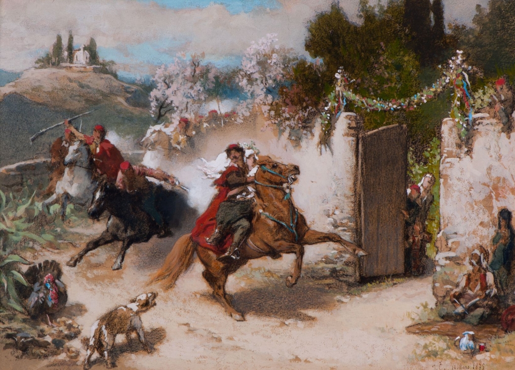 Jaroslav Čermák, Dalmatská svatba, 1875, Galerie hlavního města Prahy