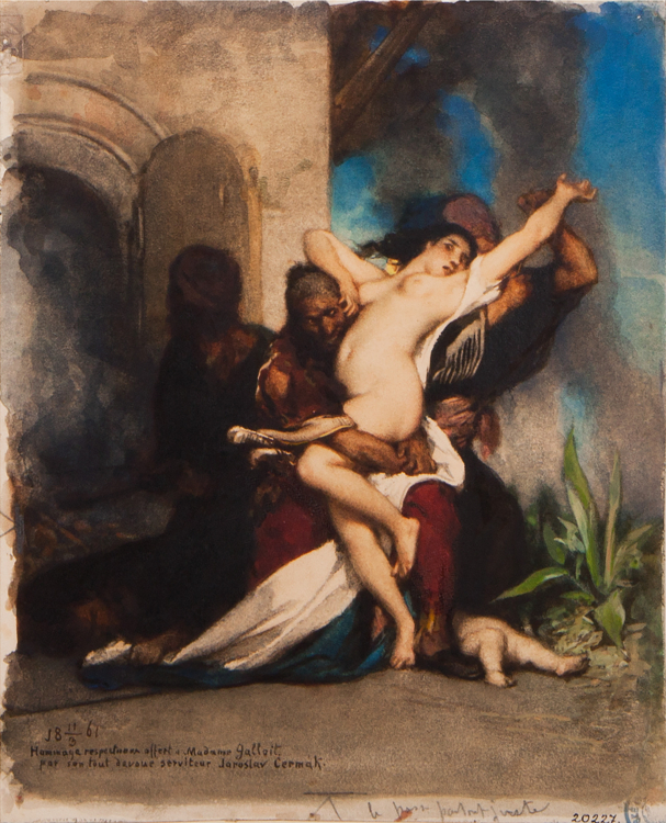Jaroslav Čermák, Únos Hercegovky (Únos Černohorky), replika, 1861, Galerie hlavního města Prahy