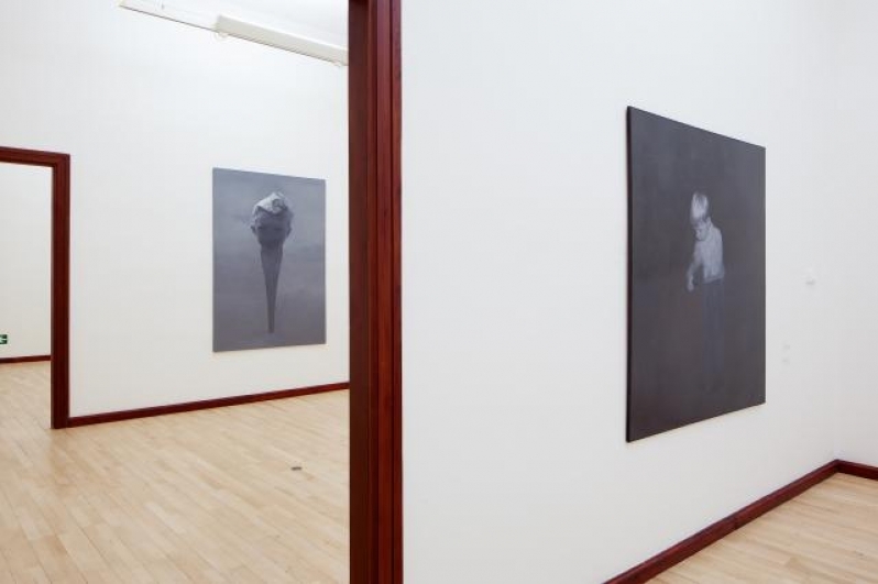 view to the exhibitio Petr Nikl: Playing for Time, Municipal Library, 2nd floor, 2014. Photo by Tomáš Souček