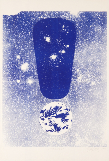 Rudolf Sikora, Exclamation mark VI., 1974, serigraphy on paper, 69,7 × 46,5 cm