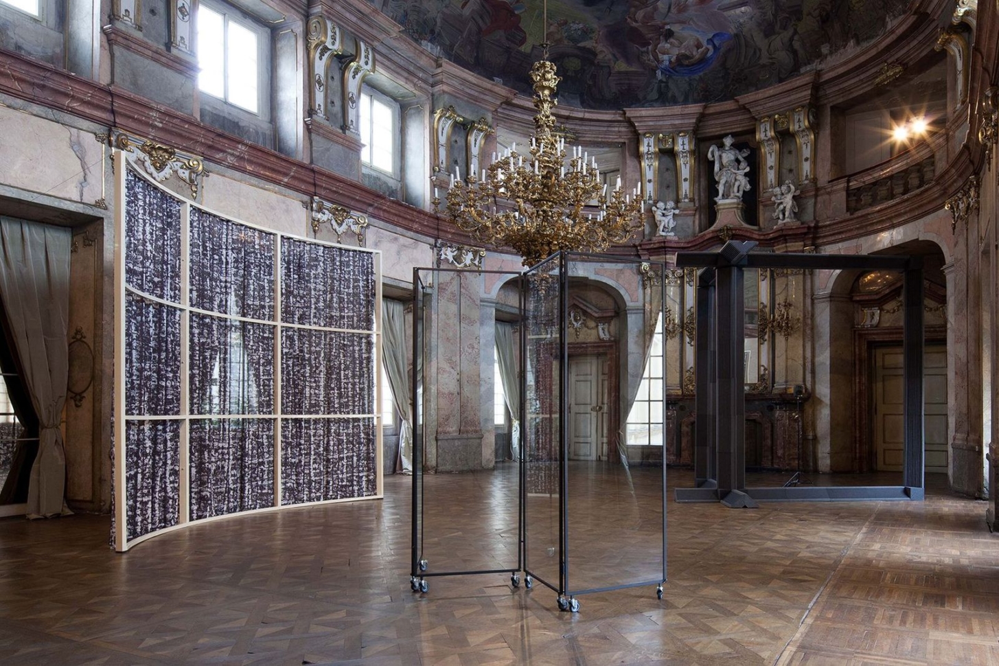 view to the exhibition Roman Štětina: Foreword, Colloredo-Mansfeld Palace, 2018. Photo by Tomáš Souček