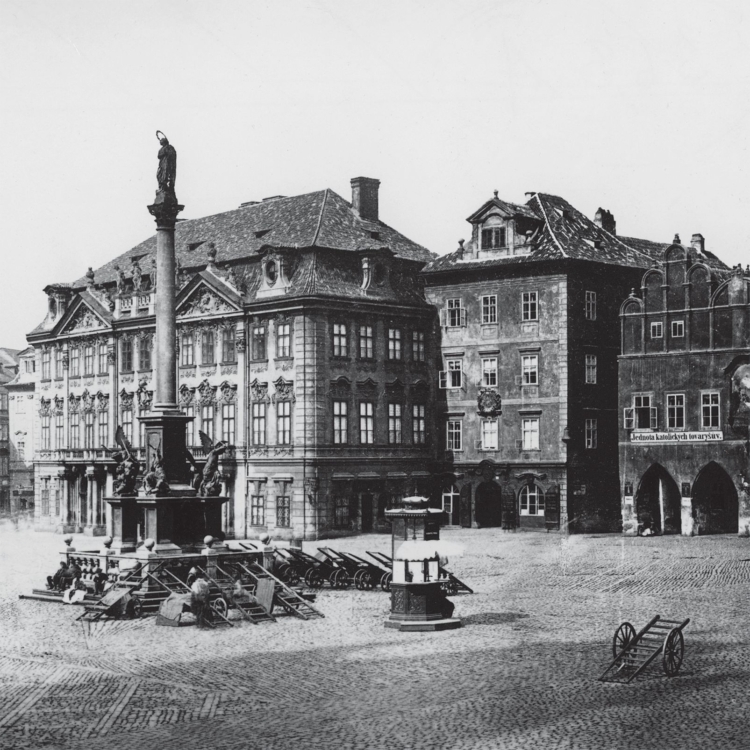 Stone Bell House on the Old Town Square. Period photo