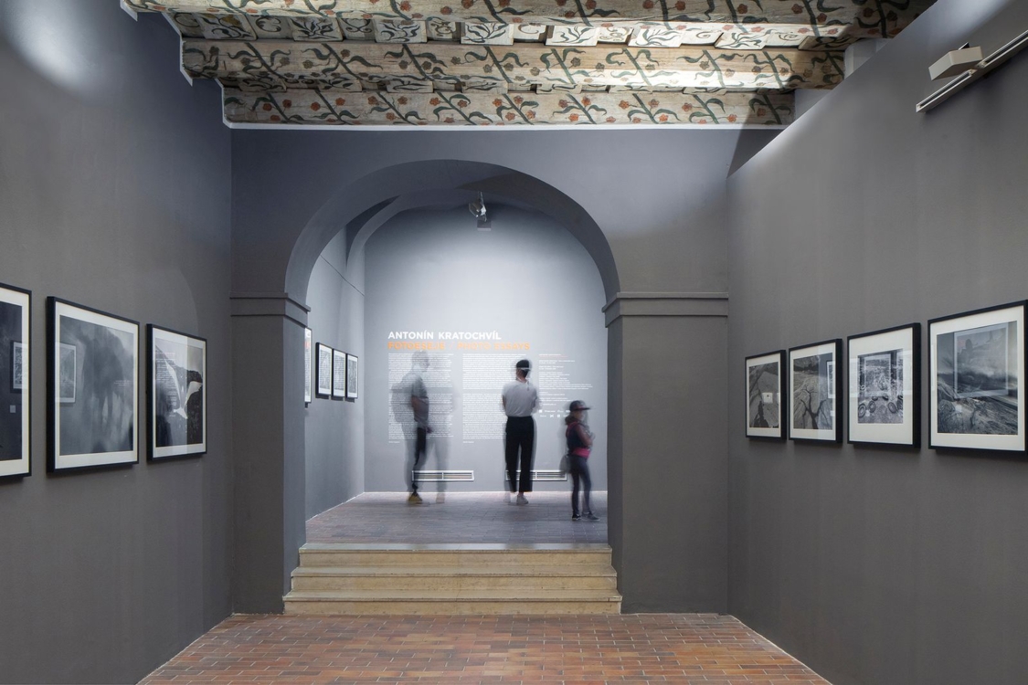 view to the exhibition of Antonín Kratochvíl: Photo essays, Stone Bell House, 2020. Photo by Tomáš Souček