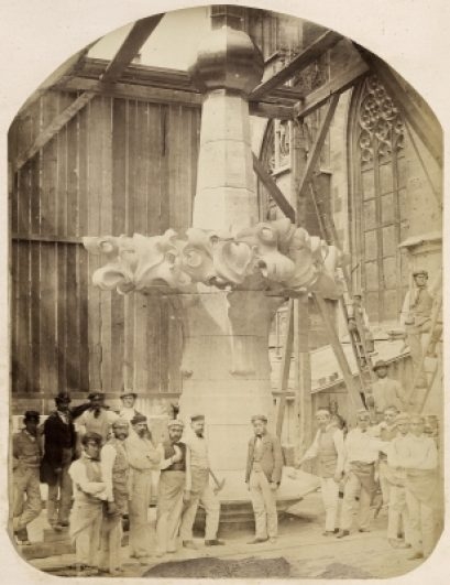 Andreas Groll, cross flower from the dome of St. Štěpán in Vienna before its transfer to the south tower August 18, 1864, 1864, albumin photography, Institute of Art History of the ASCR
